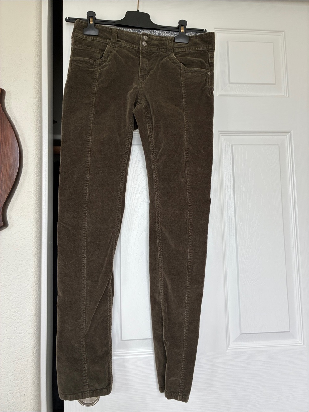 Athleta Olive Brown Skinny Corduroy Jeans